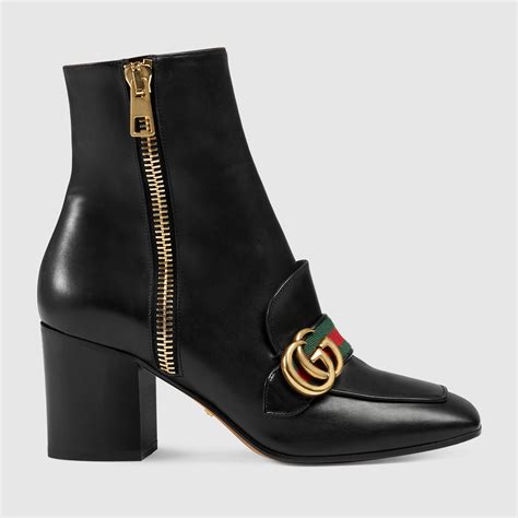 stivaletti gucci tacco stiletto vecchi|GUCCI: Stivaletto in pelle con motivo GG embossed .